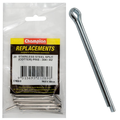 4.0MM X 50MM STAINLESS SPLIT (COTTER) PINS 304/A2 Default Title
