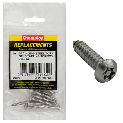 12G X 1-1/2IN SELF-TAPPING SCREW PAN TPX 304/A2 Default Title