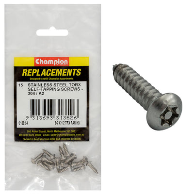 8G X 1/2IN SELF-TAPPING SCREW PAN TPX 304/A2 Default Title