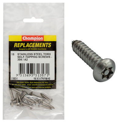 10G X 3/4IN SELF-TAPPING SCREW PAN TPX 304/A2 Default Title