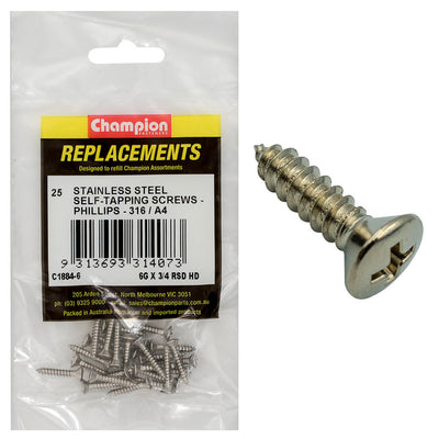 6G X 3/4IN S/TAPPING SCREW - RSD - PH - 316/A4 Default Title