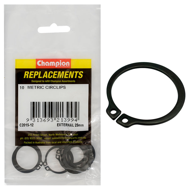 Champion 25mm External Circlip -10pk Default Title