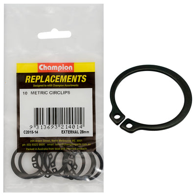 Champion 28mm External Circlip -10pk Default Title