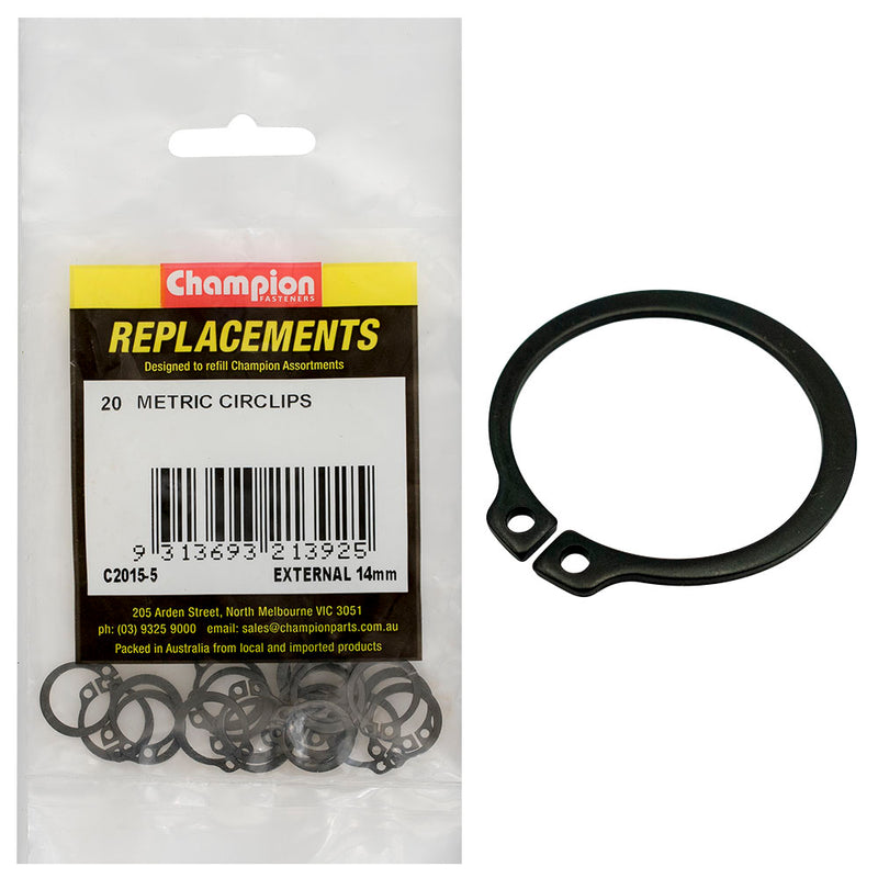 Champion 14mm External Circlip -20pk Default Title