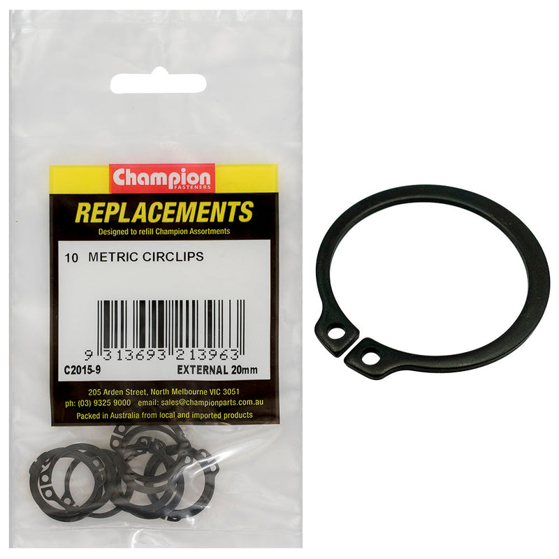 Champion 20mm External Circlip -10pk Default Title