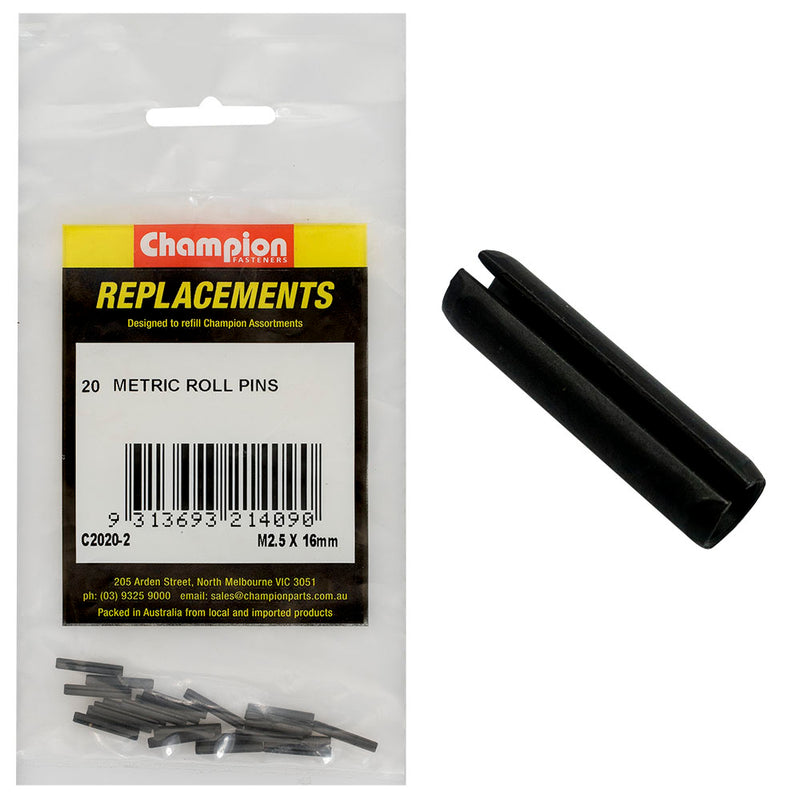 Champion 2.5 x 16mm Metric Roll Pin -20pk Default Title