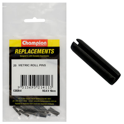 Champion 3.0 x 16mm Metric Roll Pin -20pk Default Title