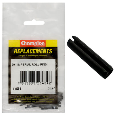 Champion 3/32 x 1in Imperial Roll Pin -20pk Default Title