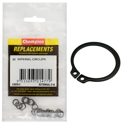 Champion 5/16in Imperial External Circlip -20pk Default Title