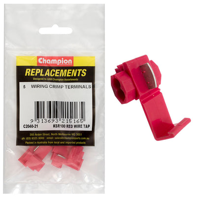 Champion Red Wire Tap Connector -5pk Default Title