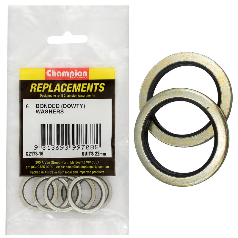 Champion Bonded Seal Washer (Dowty) 22mm -6pk Default Title