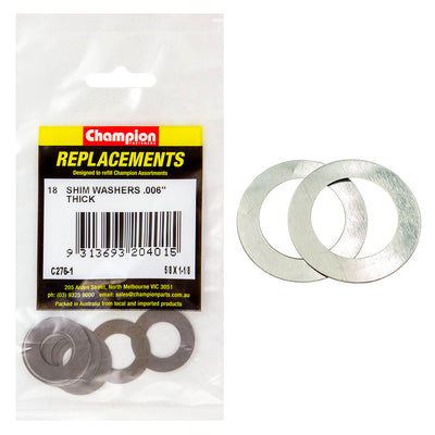 Champion 5/8in x 1-1/8in x 0.006in Shim Washer -18pk Default Title