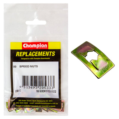 Champion 10G x 21/32in x 13/32in Flat Speed Nut -50pk Default Title