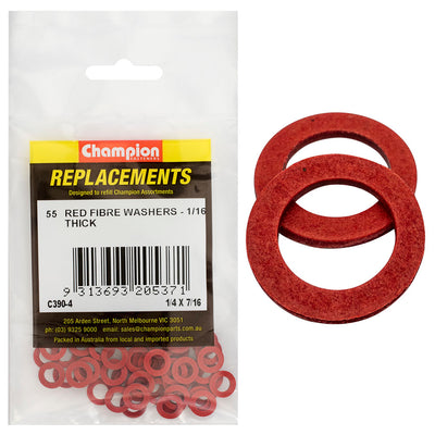 Champion 1/4in x 7/16in x 1/16in Red Fibre Washer -55pk Default Title