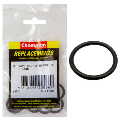 Champion 3/4in (I.D.) x 1/8in Imperial O-Ring -10pk Default Title