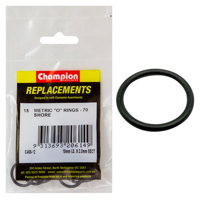 Champion 18mm (I.D.) x 2.5mm Metric O-Ring -15pk Default Title