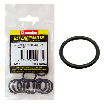 Champion 20mm (I.D.) x 3.5mm Metric O-Ring -10pk Default Title