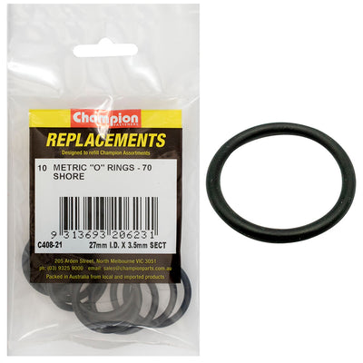 Champion 27mm (I.D.) x 3.5mm Metric O-Ring -10pk Default Title