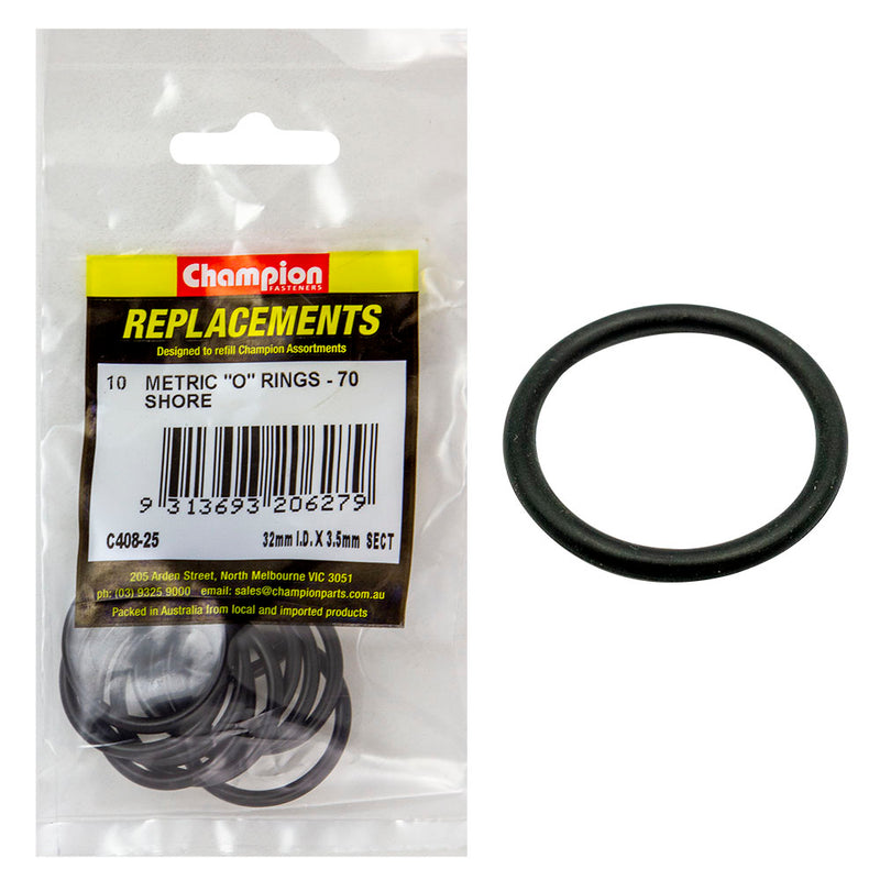 Champion 32mm (I.D.) x 3.5mm Metric O-Ring -10pk Default Title