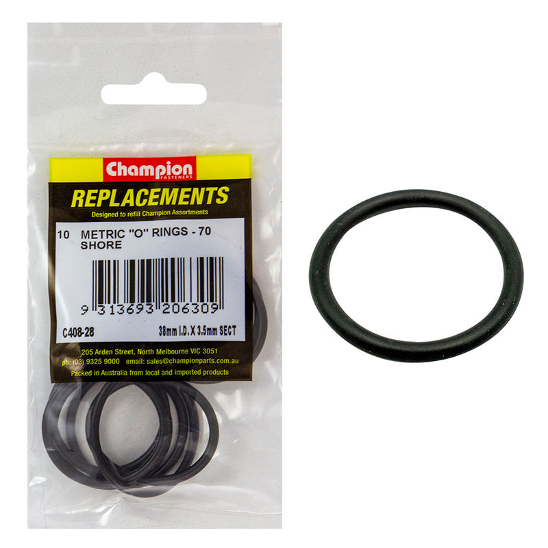 Champion 38mm (I.D.) x 3.5mm Metric O-Ring -10pk Default Title