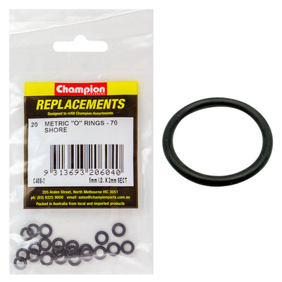 Champion 5mm (I.D.) x 2mm Metric O-Ring -20pk Default Title