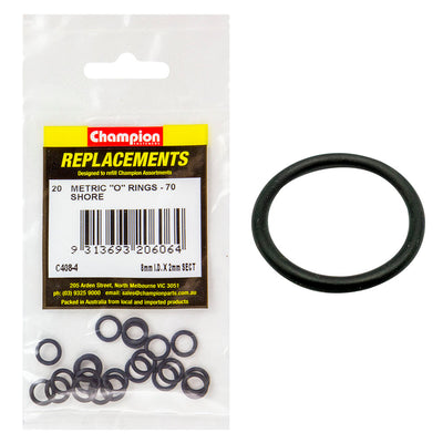 Champion 8mm (I.D.) x 2mm Metric O-Ring -20pk Default Title