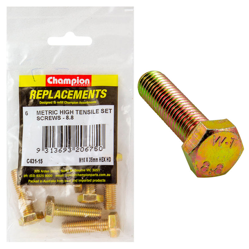 Champion M10 x 35mm x 1.50 Set Screw -Gr8.8 -6pk Default Title