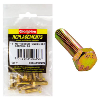 Champion M8 x 25mm x 1.00 Set Screw -Gr8.8 -10pk Default Title