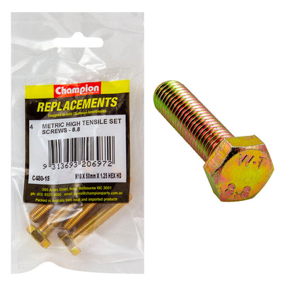 Champion M10 x 50mm x 1.25 Set Screw -Gr8.8 -4pk Default Title