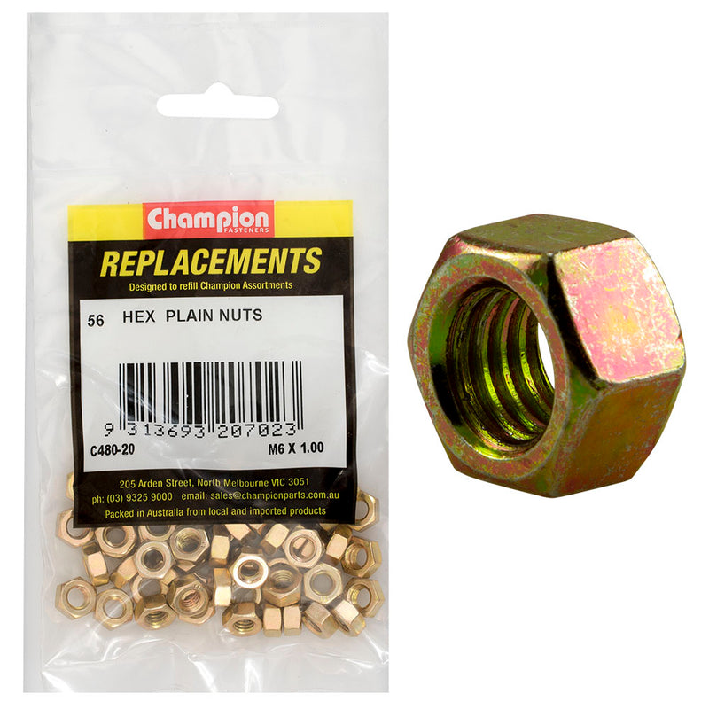 Champion M6 x 1.00 Hex Nut -56pk Default Title