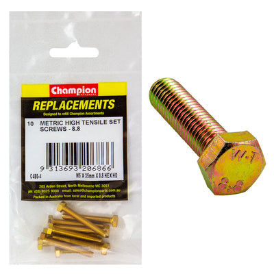 Champion M5 x 35mm x 0.8 Set Screw -Gr8.8 -10pk Default Title