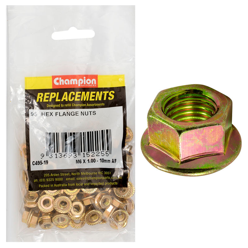 Champion M6 x 1.00 Nut (10mm AF) -95pk Default Title