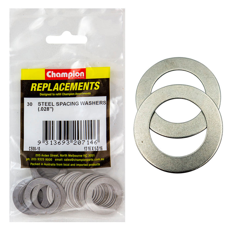 13/16 X 1-3/16 X 1/32IN (22G) STEEL SPACING WASHER Default Title