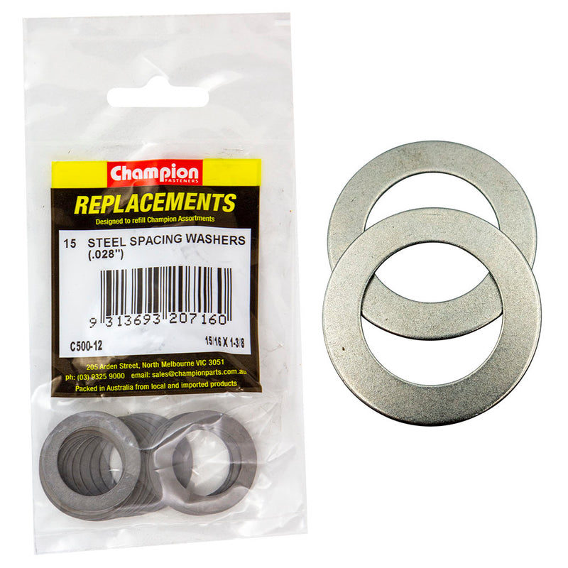 15/16 X 1-3/8 X 1/32IN (22G) STEEL SPACING WASHER Default Title