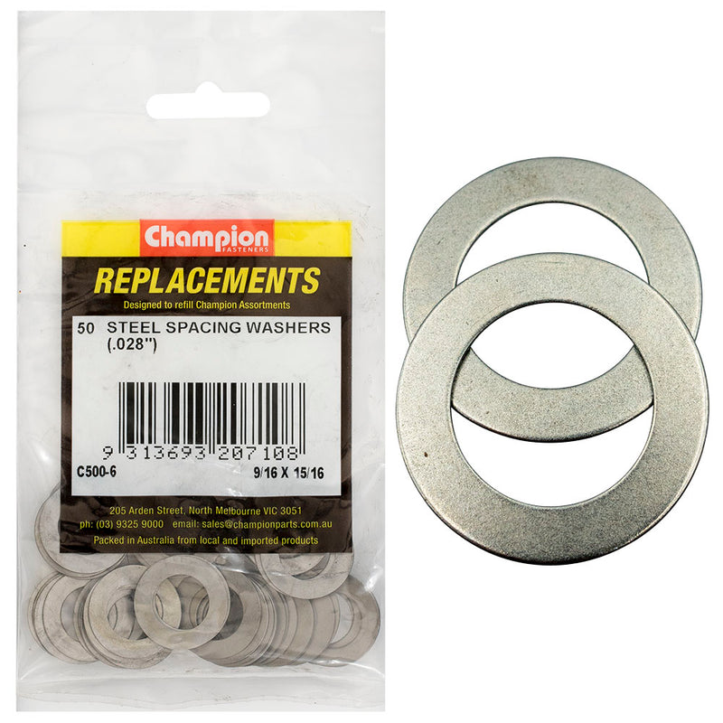 9/16 X 15/16IN X 1/32IN (22G) STEEL SPACING WASHER Default Title