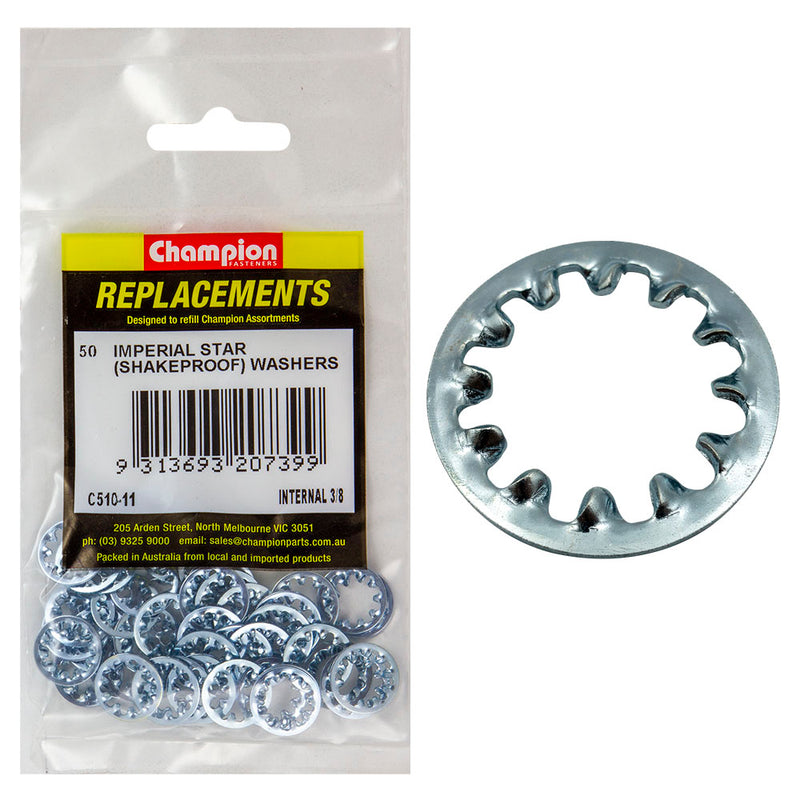 Champion 3/8in internal Star Washer -50pk Default Title