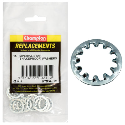 Champion 1/2in internal Star Washer -15pk Default Title