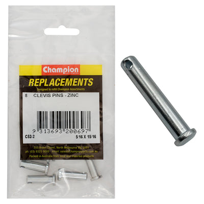 Champion 5/16in x 15/16in Clevis Pin -8pk Default Title
