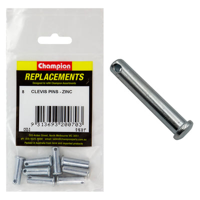 Champion 5/16in x 1in Clevis Pin -8pk Default Title