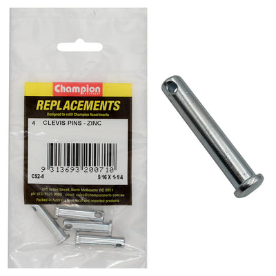 Champion 5/16in x 1-1/4in Clevis Pin -4pk Default Title