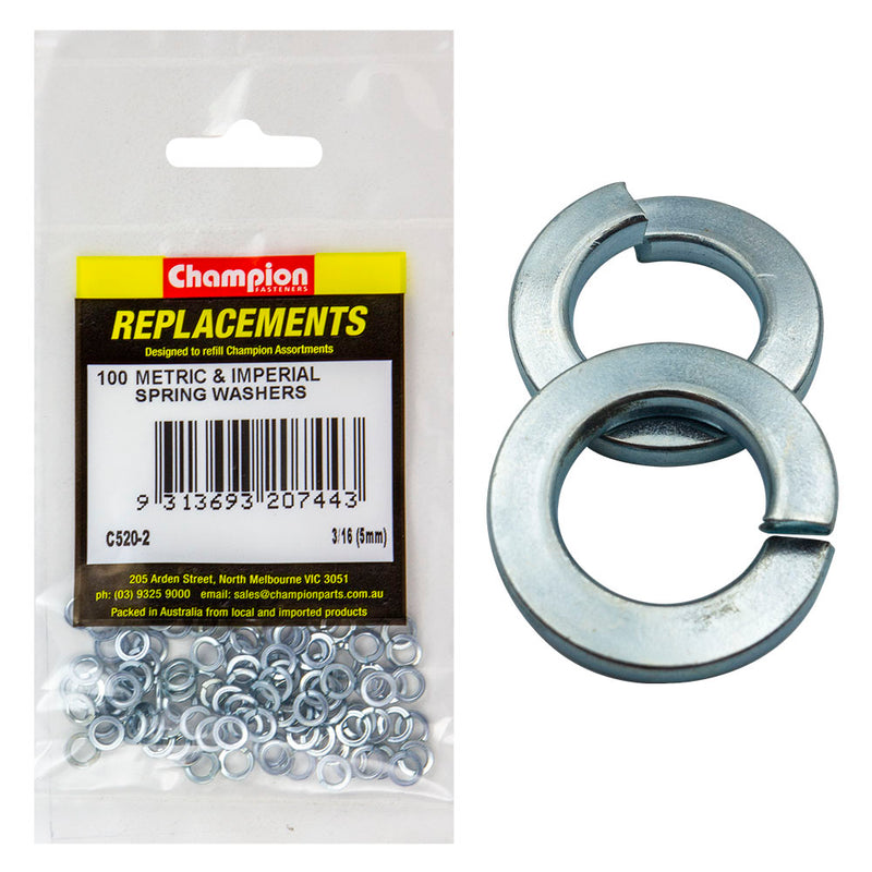 Champion 3/16in / 5mm Flat Section Spring Washer -100pk Default Title