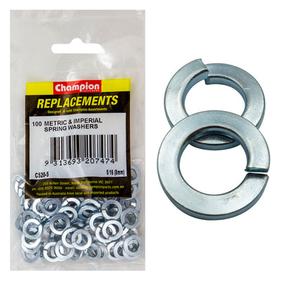 Champion 5/16in / 8mm Flat Section Spring Washer -100pk Default Title