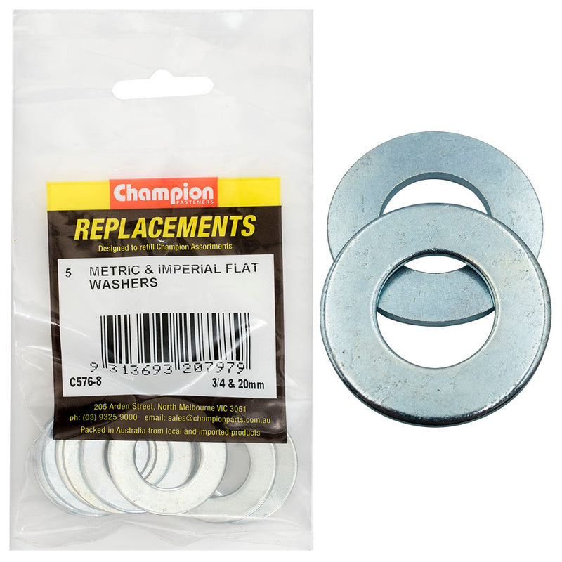 3/4IN X 1-1/2IN & M20 X 37MM FLAT STEEL WASHERS Default Title