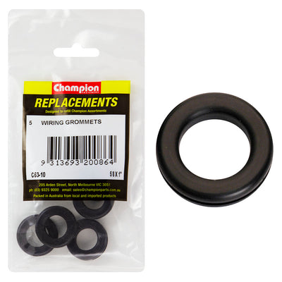 Champion 5/8in x 1in x 1-1/8in Rubber Wiring Grommet -5pk Default Title