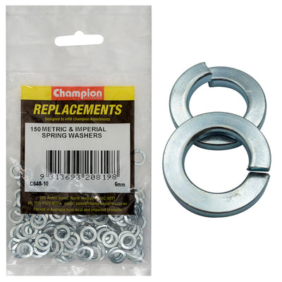 Champion 6mm Flat Section Spring Washer -150pk Default Title