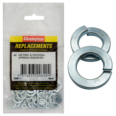 Champion 10mm Flat Section Spring Washer -40pk Default Title