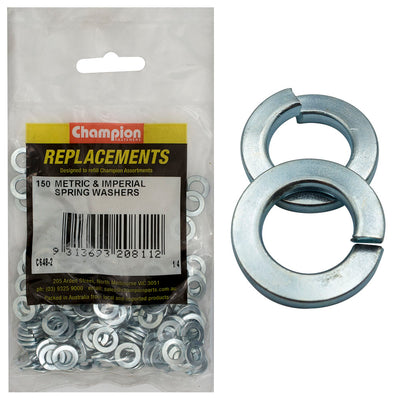 Champion 1/4in Flat Section Spring Washer -150pk Default Title