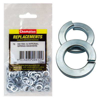 Champion 5/16in / 8mm Flat Section Spring Washer -75pk Default Title