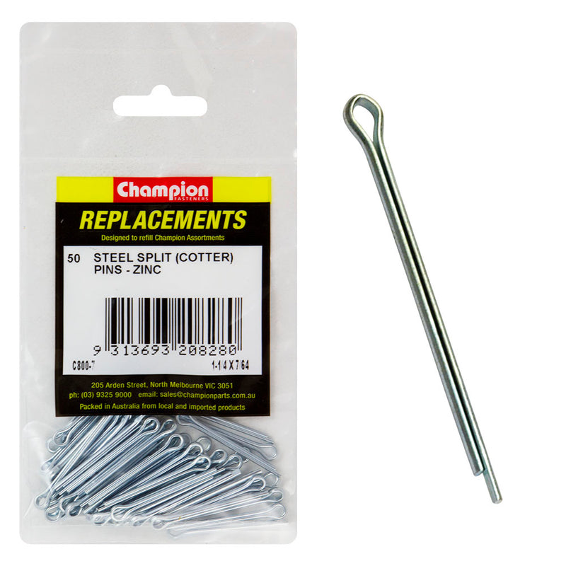 Champion 7/64in x 32mm Steel Split (Cotter) Pin -50pk Default Title