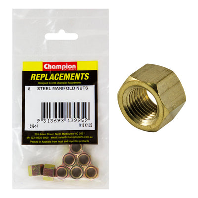 Champion M10 x 1.50mm Brass Manifold Nut -4pk Default Title